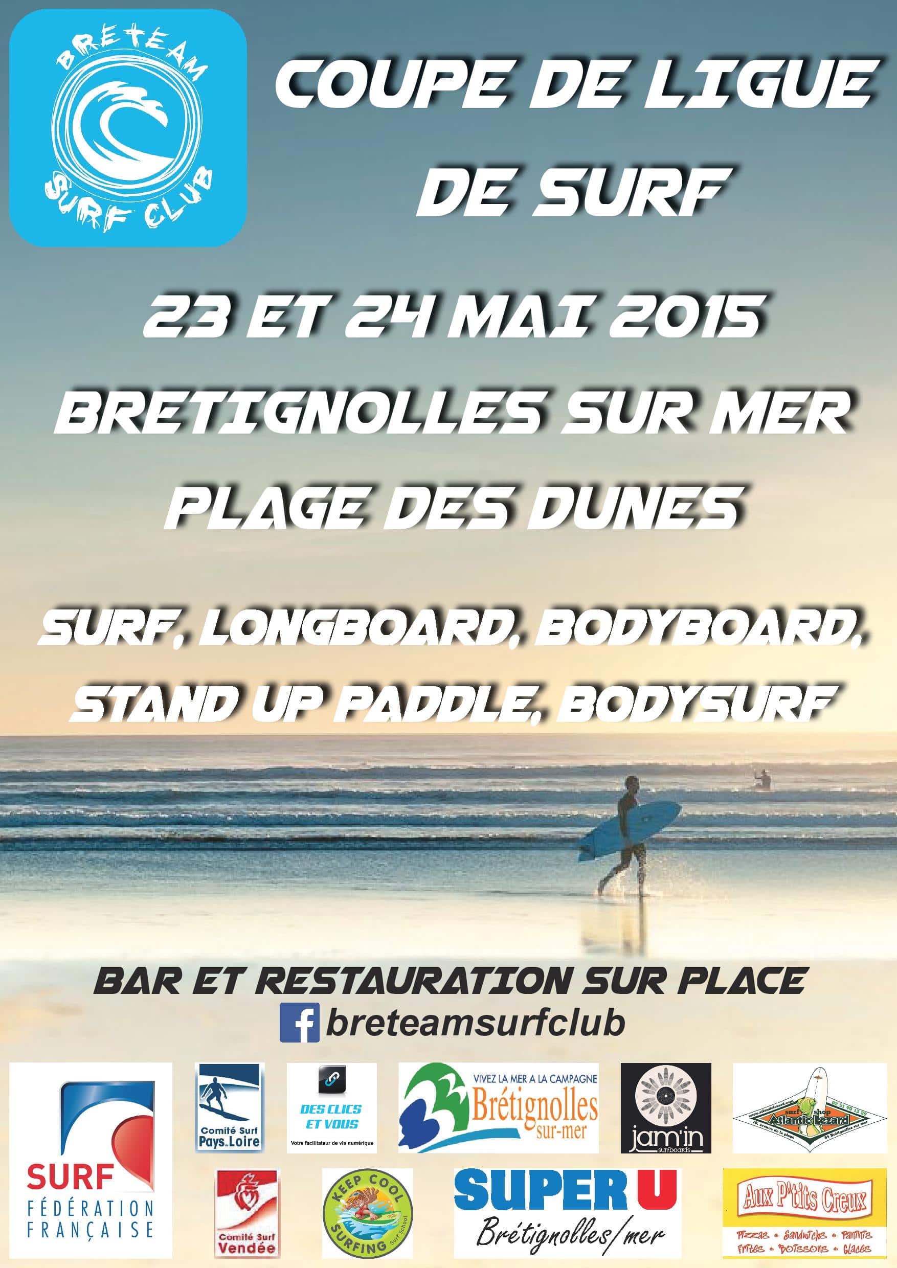 breteam surf club - affiche coupe de ligue 2015