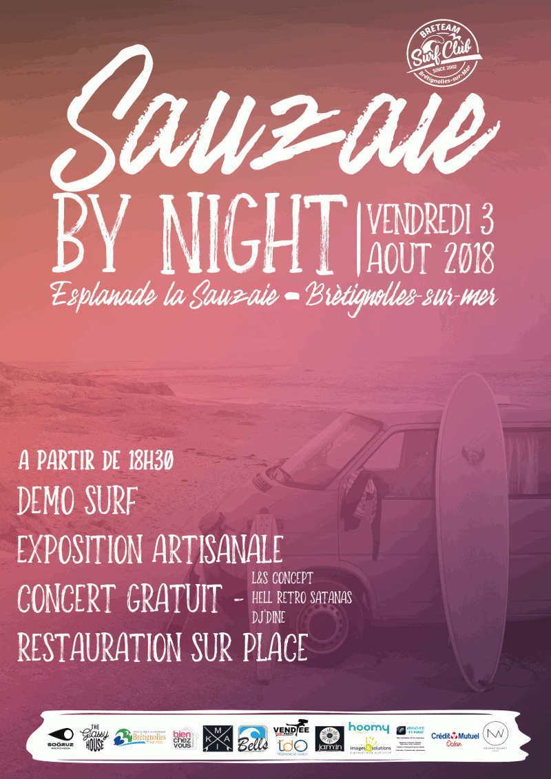 breteam surf club - affiche pique nique party 2016